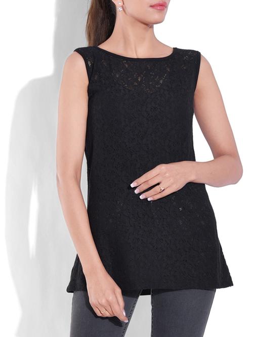 black cotton tshirt - 10123205 - Very Small Image - 1