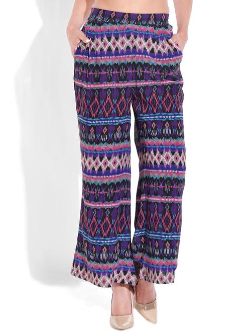 purple palazzo - 10123211 - Very Small Image - 1