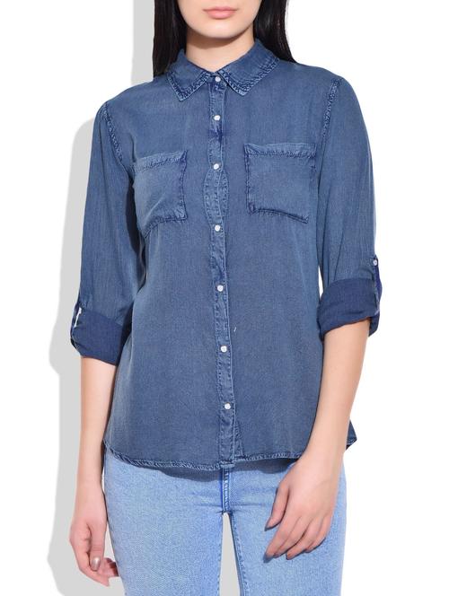 blue rayon shirt - 10124003 - Very Small Image - 1
