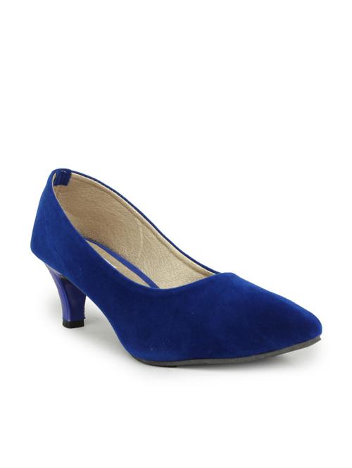 blue synthetic slip on pumps - 10124244 - Very Small Image - 1