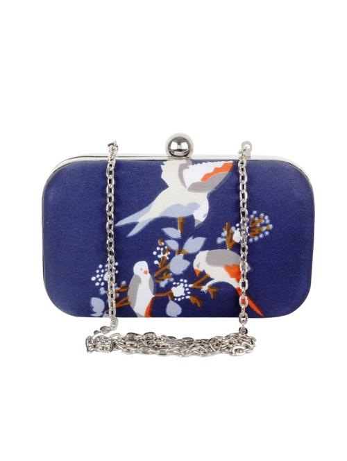 blue fabric clutch - 10128594 - Very Small Image - 1