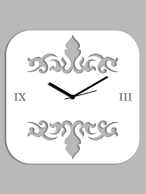 white acrylic clock with cutwork - 1013009 - Very Small Image - 1