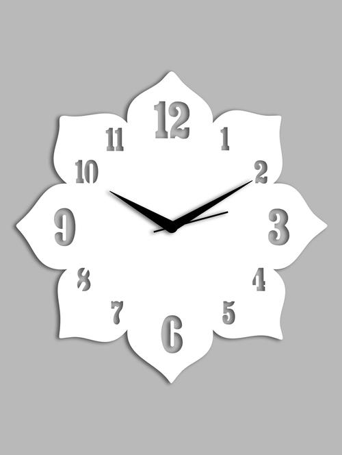 white Lotus shaped wall clock - 1013045 - Very Small Image - 1