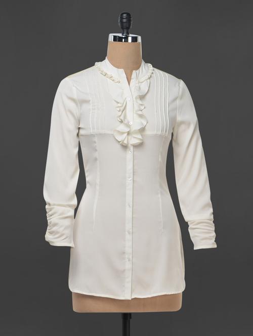 off-white ruffled collar tunic - 1013520 - Very Small Image - 1