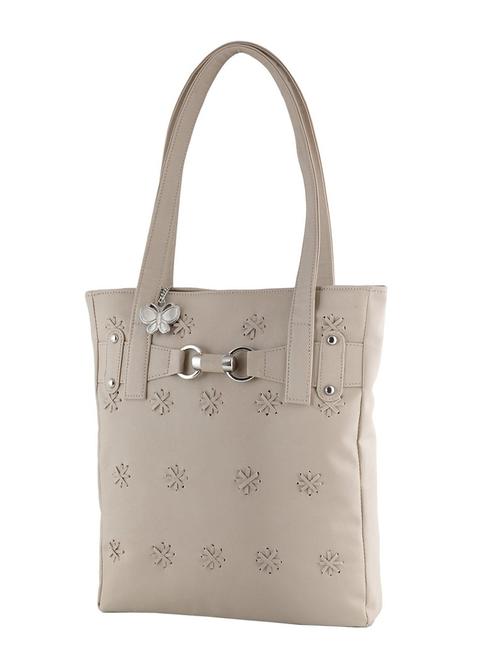 cream leatherette (pu) handbag - 10135836 - Very Small Image - 1