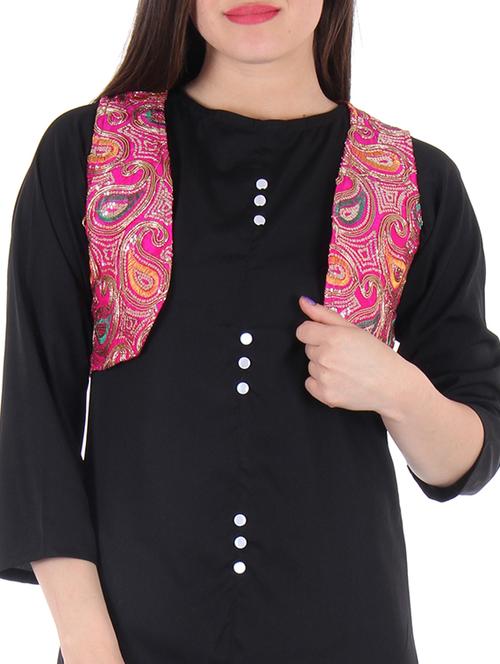 pink polyester shrug - 10139736 - Very Small Image - 1