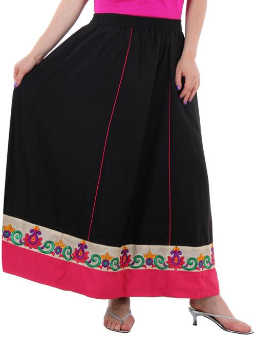 black poly crepe skirt - 10139755 - Very Small Image - 1