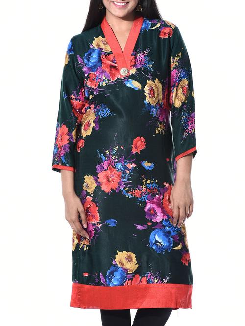 multi colored pashmina kurta - 10147599 - Very Small Image - 1