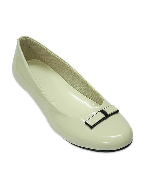 cream leatherette ballerina - 10156571 - Very Small Image - 1