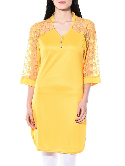 yellow kurta - 10159424 - Very Small Image - 1