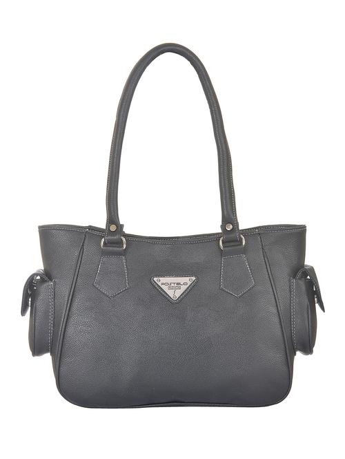 Grey leatherette handbag - 10161981 - Very Small Image - 1