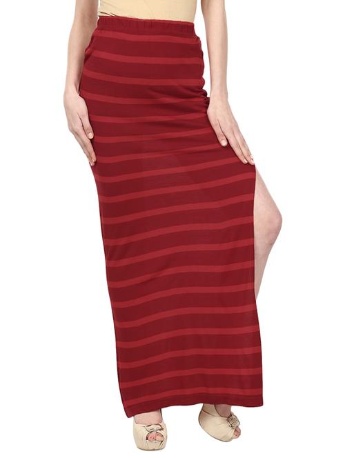 red, maroon viscose skirts - 10164979 - Very Small Image - 1