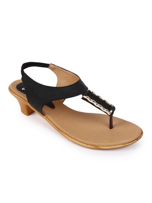 black leatherette sandals - 10169344 - Very Small Image - 1