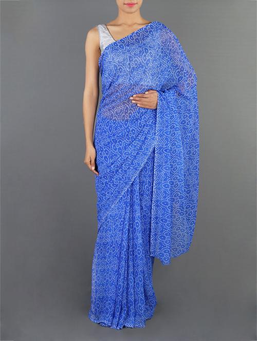 chiffon bandhej printed saree - 1017639 - Very Small Image - 1