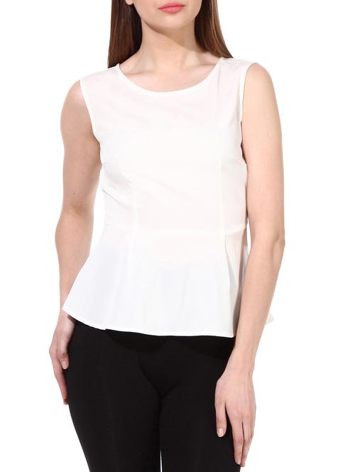 cut out detail back slit top - 10185952 - Very Small Image - 1