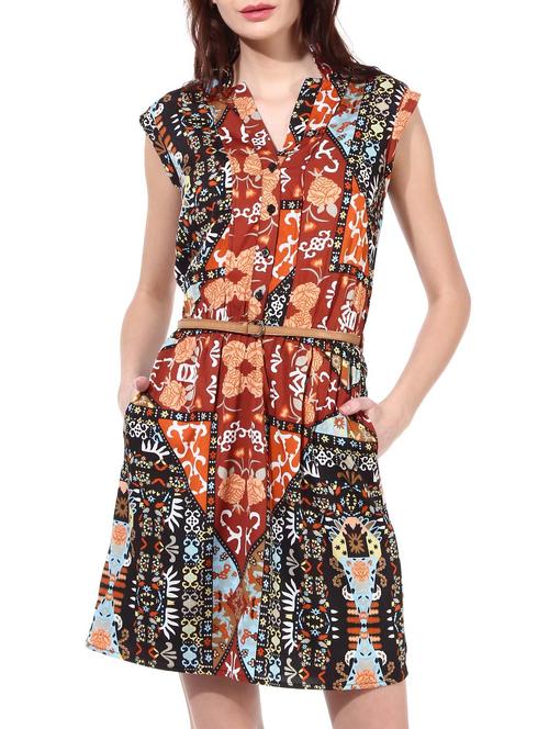 multi colored polyester dress - 10185985 - Very Small Image - 1