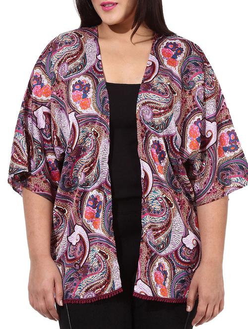 multi colored polyester shrug - 10186037 - Very Small Image - 1