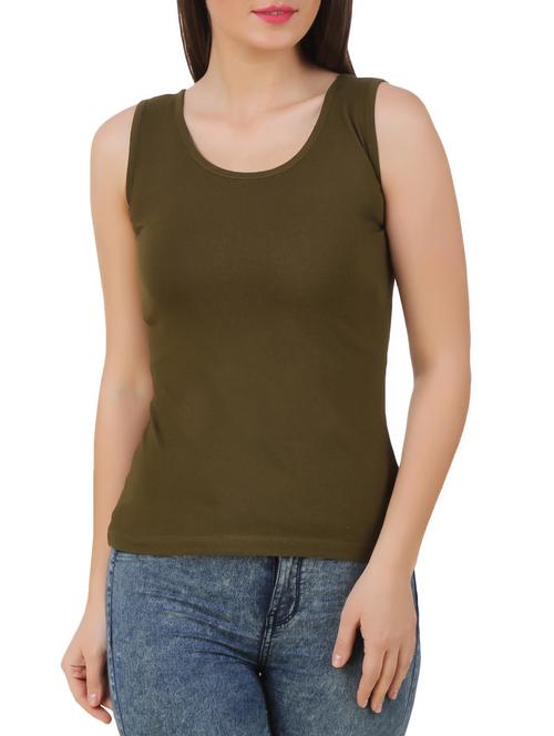 olive green tank top - 10193785 - Very Small Image - 1