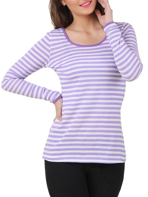 striped round-neck top - 10193823 - Very Small Image - 1
