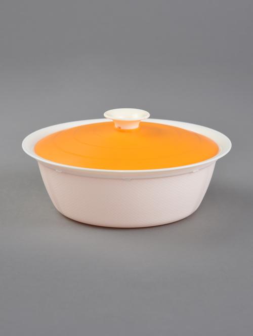 daffodil serving dish with orange lid - 1020147 - Very Small Image - 1