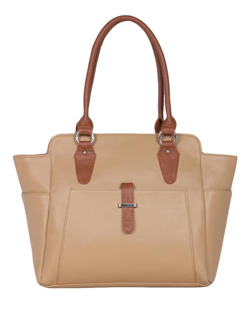 beige leatherette handbag - 10214329 - Very Small Image - 1