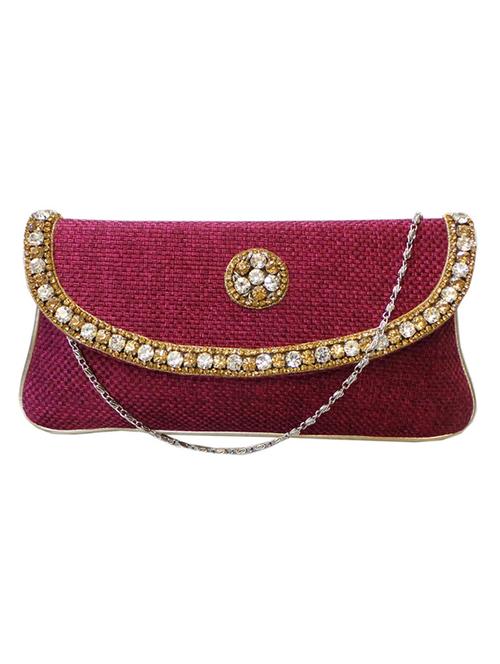 pink jute clutch - 10228658 - Very Small Image - 1