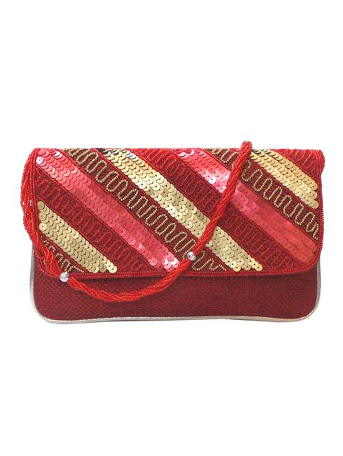 maroon jute clutch - 10228699 - Very Small Image - 1
