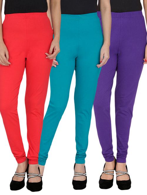 multi colored cotton leggings - 10229597 - Very Small Image - 1