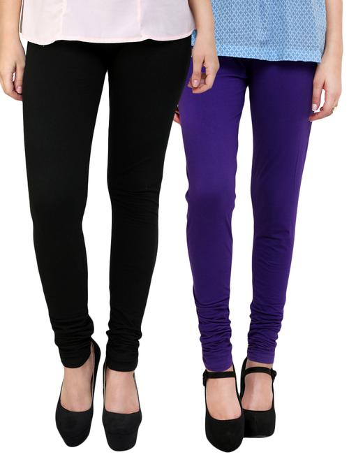 purple cotton leggings - 10229684 - Very Small Image - 1