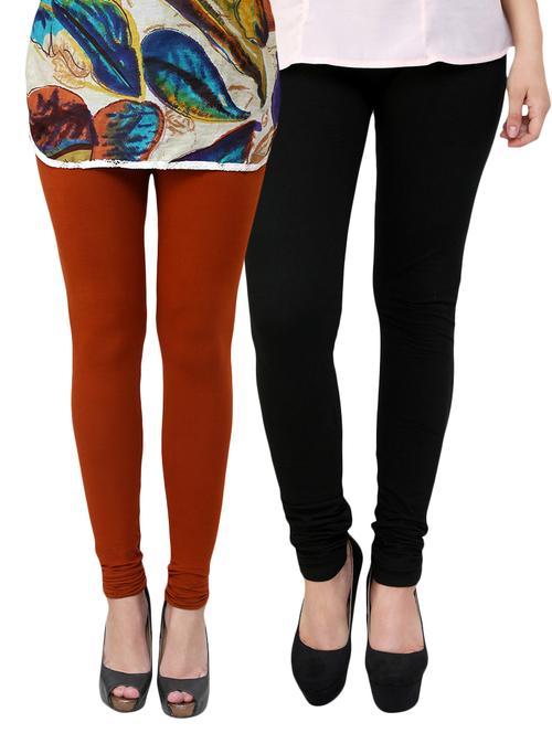 brown cotton leggings - 10229698 - Very Small Image - 1