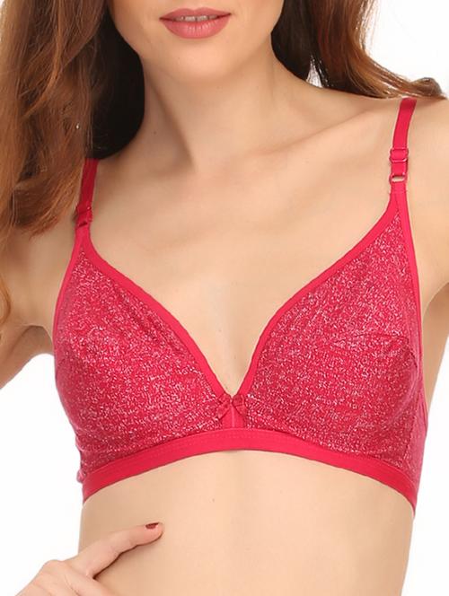 pink cotton bra - 10232691 - Very Small Image - 1