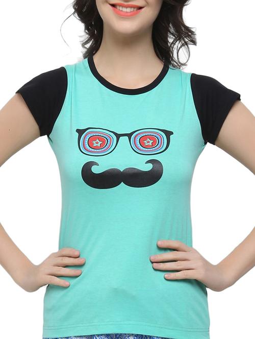 women's straight round neck top - 10232859 - Very Small Image - 1