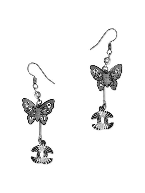 black metal alloy earring - 10235193 - Very Small Image - 1