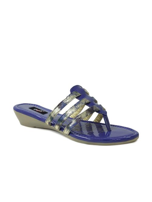 blue leatherette sandals - 10235946 - Very Small Image - 1