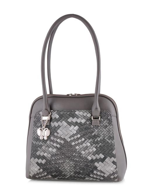 grey leatherette (pu) handbag - 10237244 - Very Small Image - 1