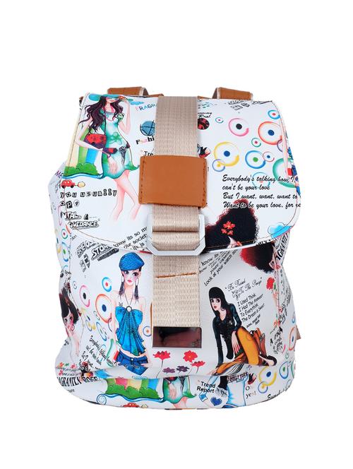 multi colored leatherette backpack - 10237682 - Very Small Image - 1
