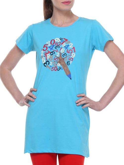 blue cotton tunic - 10237966 - Very Small Image - 1