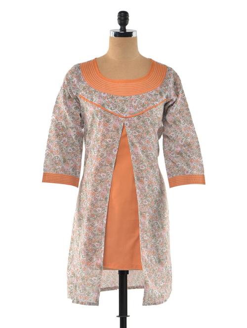 multi color cotton front slit kurta - 1023845 - Very Small Image - 1