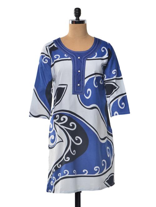 multi color cotton round neck kurta - 1023898 - Very Small Image - 1
