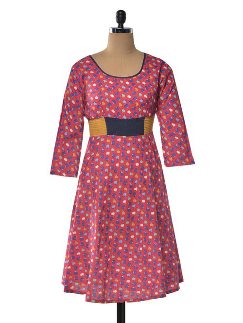 multi color cotton round neck kurta - 1023911 - Very Small Image - 1