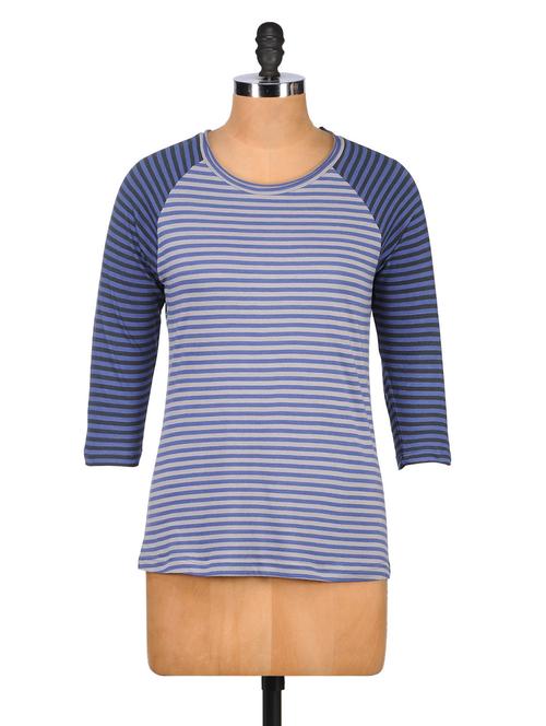 raglan sleeves stripped top - 1024983 - Very Small Image - 1