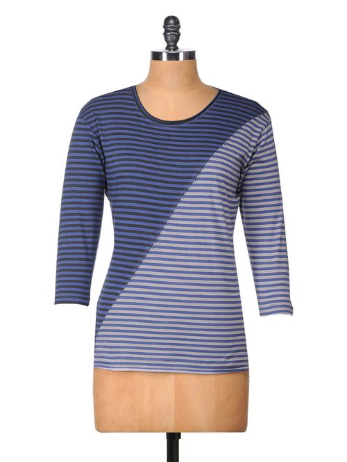 quarter sleeves stripped top - 1024984 - Very Small Image - 1