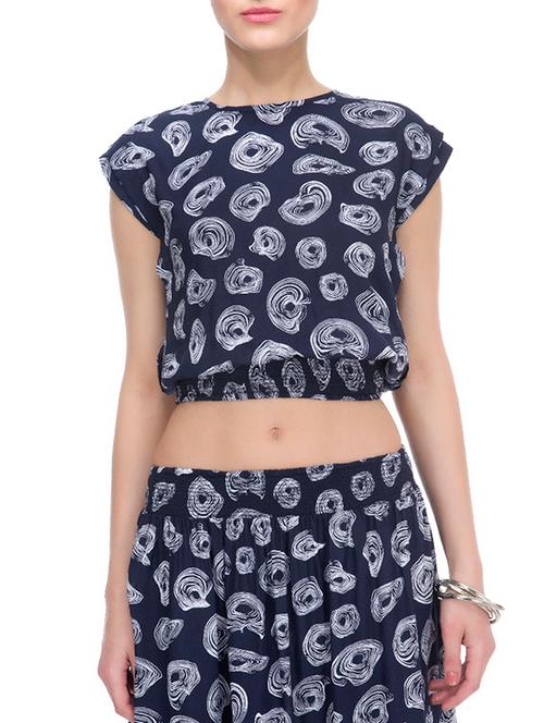 blue viscose top - 10249894 - Very Small Image - 1