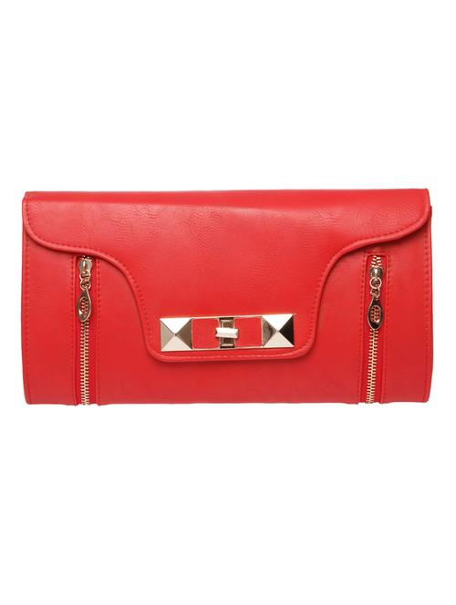 red leatherette clutch - 10250387 - Very Small Image - 1