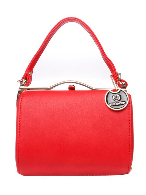 fur jaden red textured leatherette handbag - 10250439 - Very Small Image - 1