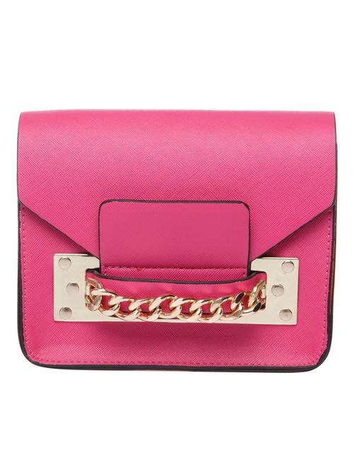 fuchsia leatherette sling bag - 10250477 - Very Small Image - 1
