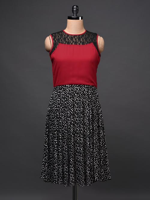 Polka Dot Bottom Sleeveless Dress - 1025125 - Very Small Image - 1