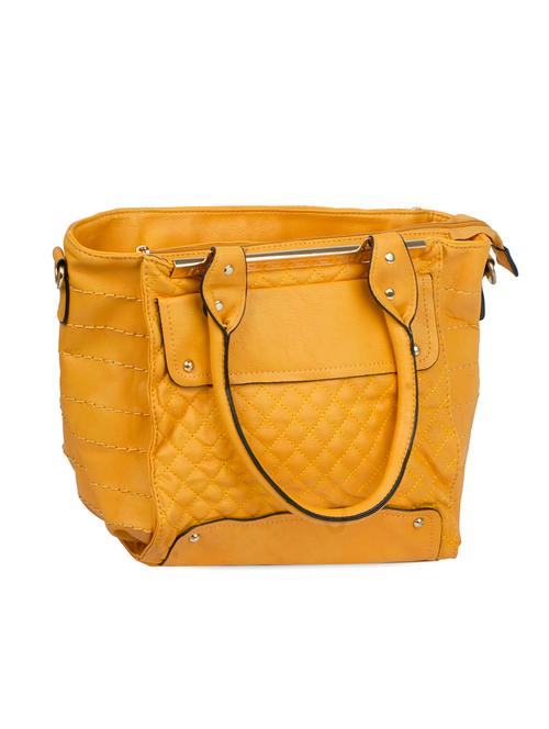 quilted yellow ocher handbag - 1025356 - Very Small Image - 1