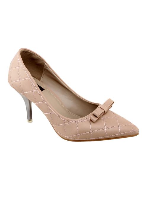 beige leatherette pumps - 10257644 - Very Small Image - 1