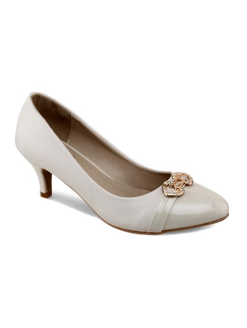 nude leatherette pumps - 10257687 - Very Small Image - 1